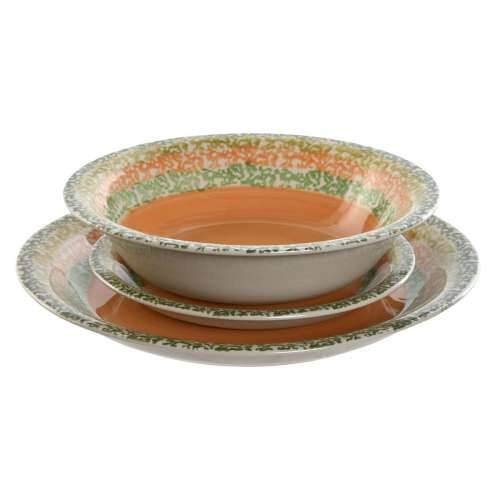 Posuđe za jelo Home ESPRIT Oranžna Gres Keramika 27 x 27 x 2 cm 18 Dijelovi Cijena