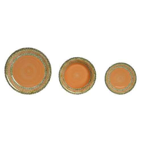 Posuđe za jelo Home ESPRIT Oranžna Gres Keramika 27 x 27 x 2 cm 18 Dijelovi Cijena