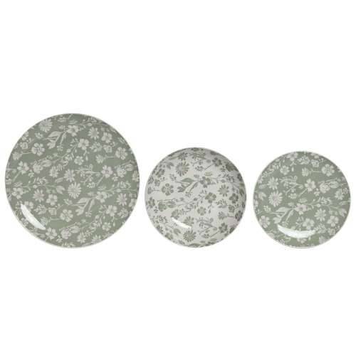 Set Posuđa Home ESPRIT Bijela Zelena Porculan Cvjetni 27 x 27 x 2 cm 18 Dijelovi Cijena