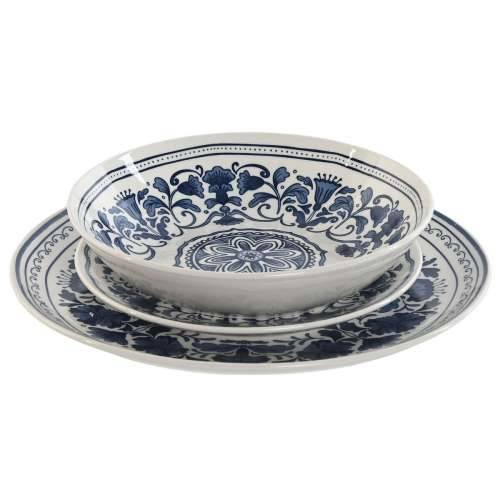 Posuđe za jelo Home ESPRIT Plava Bijela Porculan Arap 27 x 27 x 2 cm 18 Dijelovi Cijena