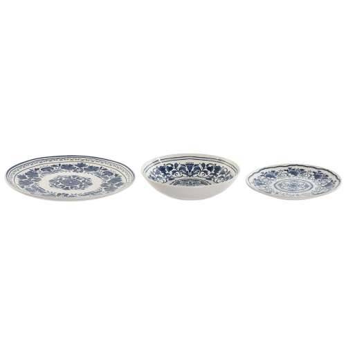 Posuđe za jelo Home ESPRIT Plava Bijela Porculan Arap 27 x 27 x 2 cm 18 Dijelovi Cijena