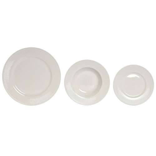 Posuđe za jelo Home ESPRIT Bijela Porculan Crte 27 x 27 x 2 cm 18 Dijelovi Cijena