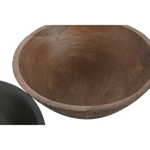 Zdjela za Salatu Home ESPRIT Smeđa Crna Svijetlo smeđi Drvo Manga 30 x 30 x 12 cm (3 kom.) Cijena