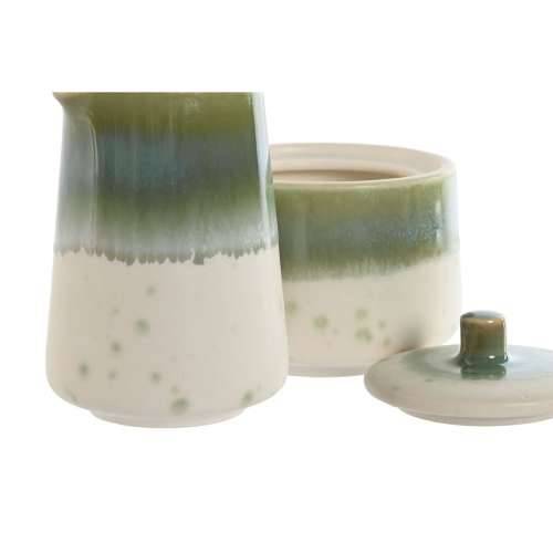 Recipient pentru lapte și zahăr Home ESPRIT Bijela Zelena Porculan 250 ml 9 X 9 X 8,4 cm 2 Dijelovi Cijena