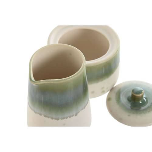 Recipient pentru lapte și zahăr Home ESPRIT Bijela Zelena Porculan 250 ml 9 X 9 X 8,4 cm 2 Dijelovi Cijena