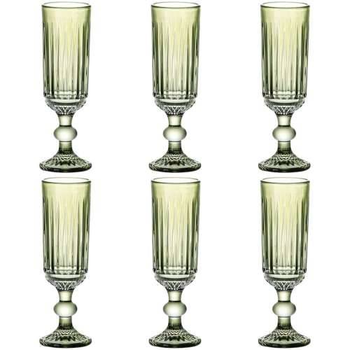 Set Čaša Home ESPRIT Zelena Kristal 6 x 6 x 18,4 cm (6 kom.) Cijena