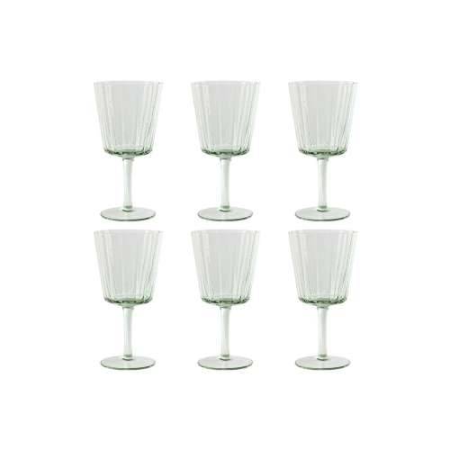 Set Čaša Home ESPRIT Zelena Kristal 285 ml 8,4 x 8,4 x 16,4 cm (6 kom.) Cijena