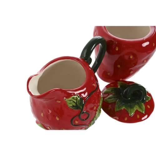 Recipient pentru lapte și zahăr Home ESPRIT Crvena Gres Keramika 15 x 10 x 11 cm 2 Dijelovi Cijena