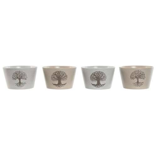 Zdjela Home ESPRIT Bijela Bež Gres Keramika 570 ml 13 x 13 x 8 cm (4 kom.) Cijena