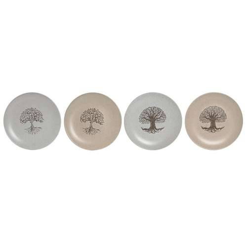 Plakans šķīvis Home ESPRIT Bijela Bež Gres Keramika tradicionalan 20 x 20 x 2,5 cm Cijena