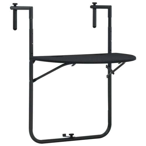 Viseći balkonski stol crni 60 x 64 x 83,5 cm plastični Cijena