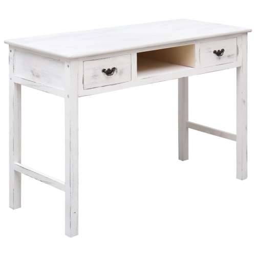 Konzolni stol antikni bijeli 110 x 45 x 76 cm drveni