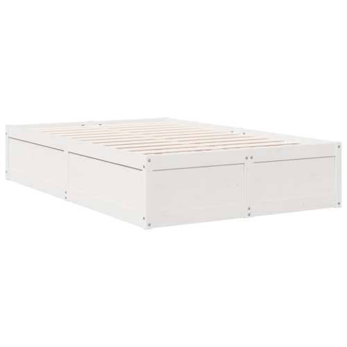 Krevet s regalom z knjige bez madraca bijeli 140x190cm borovina - Bijela 140 x 190 cm Cijena
