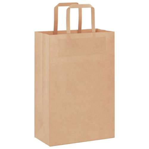 Papirnate vrećice 50 kom s ručkama smeđe 21x11x31 cm - Smeđa 21 x 11 x 31 cm 50 Cijena
