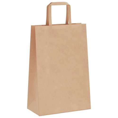 Papirnate vrećice 50 kom s ručkama smeđe 21x11x31 cm - Smeđa 21 x 11 x 31 cm 50 Cijena
