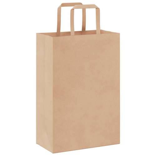 Papirnate vrećice 50 kom s ručkama smeđe 21x11x31 cm - Smeđa 21 x 11 x 31 cm 50 Cijena