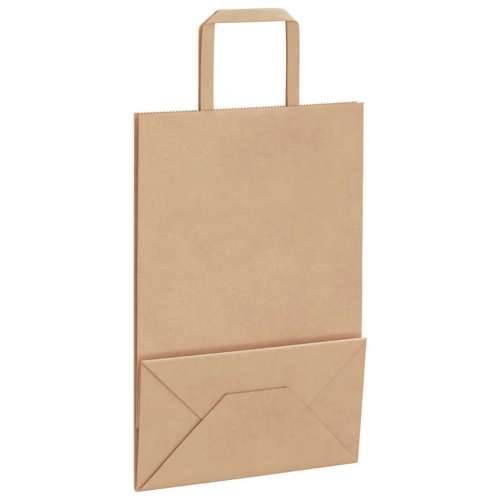 Papirnate vrećice 50 kom s ručkama smeđe 21x11x31 cm - Smeđa 21 x 11 x 31 cm 50 Cijena