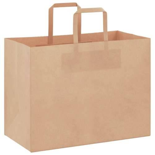 Papirnate vrećice 50 kom s ručkama smeđe 32x17x25 cm - Smeđa 32 x 17 x 25 cm 50 Cijena