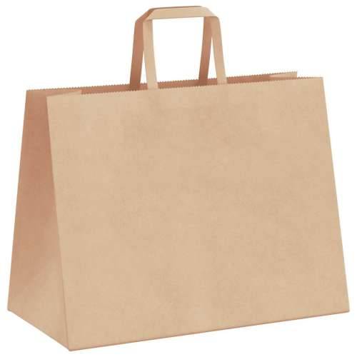 Papirnate vrećice 50 kom s ručkama smeđe 32x17x25 cm - Smeđa 32 x 17 x 25 cm 50 Cijena