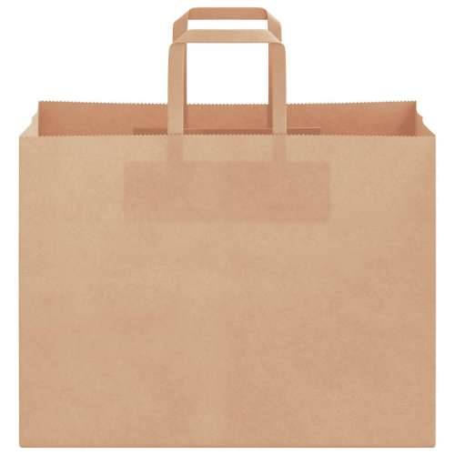 Papirnate vrećice 50 kom s ručkama smeđe 32x17x25 cm - Smeđa 32 x 17 x 25 cm 50 Cijena