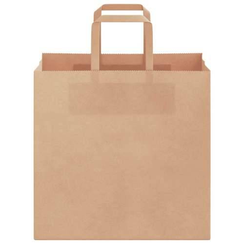 Papirnate vrećice 250 kom s ručkama smeđe 26x17x25 cm - Smeđa 26 x 17 x 25 cm 250 Cijena