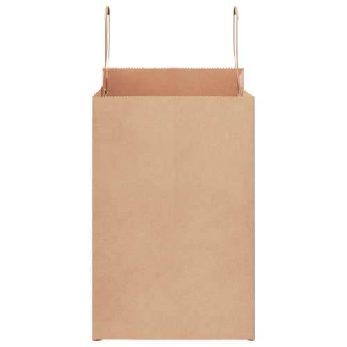 Papirnate vrećice 250 kom s ručkama smeđe 26x17x25 cm - Smeđa 26 x 17 x 25 cm 250 Cijena