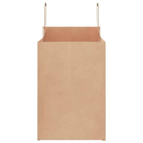 Papirnate vrećice 250 kom s ručkama smeđe 32x17x25 cm - Smeđa 32 x 17 x 25 cm 250 Cijena