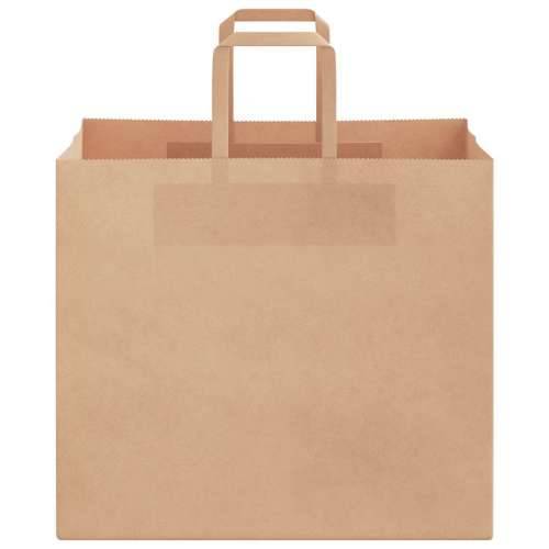 Papirnate vrećice 250 kom s ručkama smeđe 32x22x28 cm - Smeđa 32 x 22 x 28 cm 250 Cijena