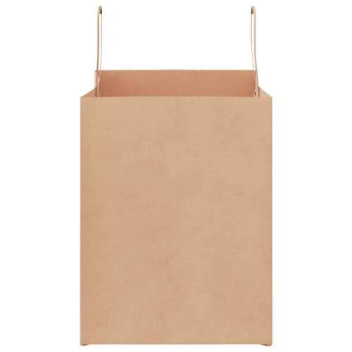 Papirnate vrećice 250 kom s ručkama smeđe 32x22x28 cm - Smeđa 32 x 22 x 28 cm 250 Cijena