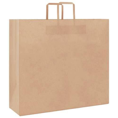 Papirnate vrećice 250 kom s ručkama smeđe 54x15x49 cm - Smeđa 54 x 15 x 49 cm 250 Cijena