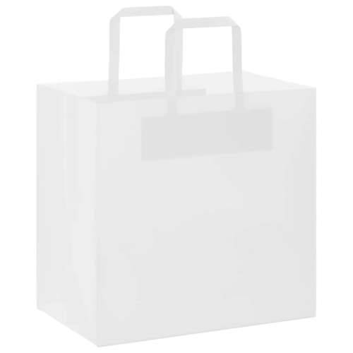 Papirnate vrećice 50 kom s ručkama bijele 26x17x25 cm - Bijela 26 x 17 x 25 cm 50 Cijena