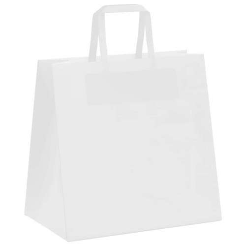 Papirnate vrećice 50 kom s ručkama bijele 26x17x25 cm - Bijela 26 x 17 x 25 cm 50 Cijena