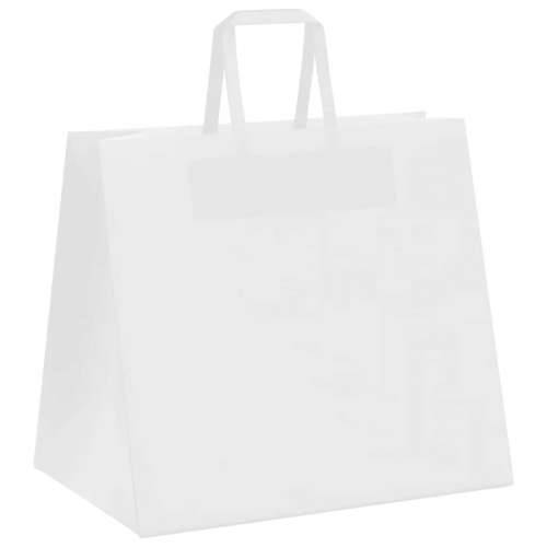 Papirnate vrećice 250 kom s ručkama bijele 32x22x28 cm - Bijela 32 x 22 x 28 cm 250 Cijena