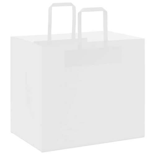 Papirnate vrećice 250 kom s ručkama bijele 32x22x28 cm - Bijela 32 x 22 x 28 cm 250 Cijena