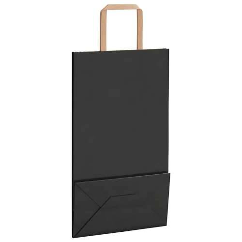 Papirnate vrećice 50 kom s ručkama crne 21x11x36 cm - Crna 21 x 11 x 36 cm 50 Cijena
