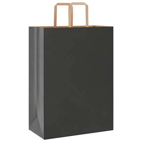 Papirnate vrećice 50 kom s ručkama crne 32x17x44 cm - Crna 32 x 17 x 44 cm 50 Cijena