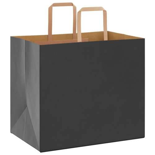 Papirnate vrećice 50 kom s ručkama crne 32x22x28 cm - Crna 32 x 22 x 28 cm 50 Cijena