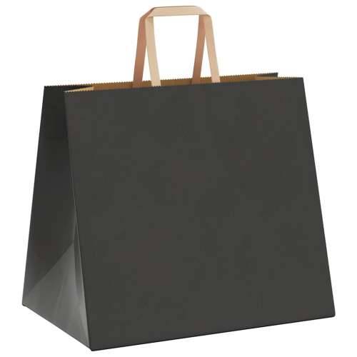 Papirnate vrećice 50 kom s ručkama crne 32x22x28 cm - Crna 32 x 22 x 28 cm 50 Cijena
