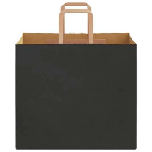 Papirnate vrećice 50 kom s ručkama crne 32x22x28 cm - Crna 32 x 22 x 28 cm 50 Cijena