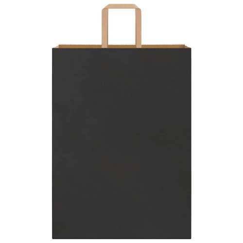 Papirnate vrećice 250 kom s ručkama crne 32x17x44 cm - Crna 32 x 17 x 44 cm 250 Cijena