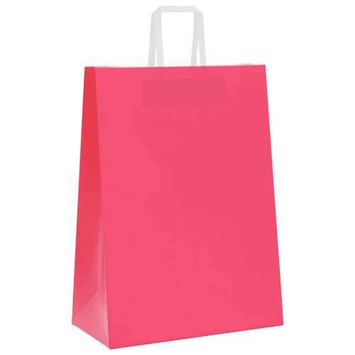 Papirnate vrećice 50 kom s ručkama ružičaste 32x17x44 cm - Ružičasta 32 x 17 x 44 cm 50 Cijena