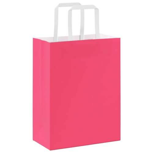 Papirnate vrećice 250 kom s ručkama ružičaste 21x11x28 cm - Ružičasta 21 x 11 x 28 cm 250 Cijena