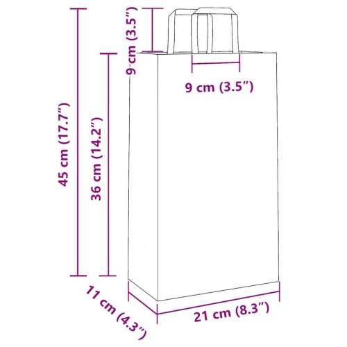 Papirnate vrećice 250 kom s ručkama ružičaste 21x11x36 cm - Ružičasta 21 x 11 x 36 cm 250 Cijena