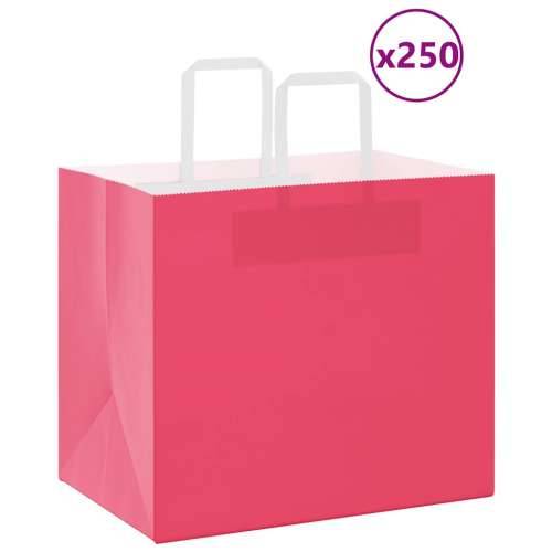 Papirnate vrećice 250 kom s ručkama ružičaste 32x22x28 cm - Ružičasta 32 x 22 x 28 cm 250 Cijena