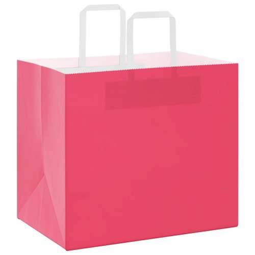 Papirnate vrećice 250 kom s ručkama ružičaste 32x22x28 cm - Ružičasta 32 x 22 x 28 cm 250 Cijena