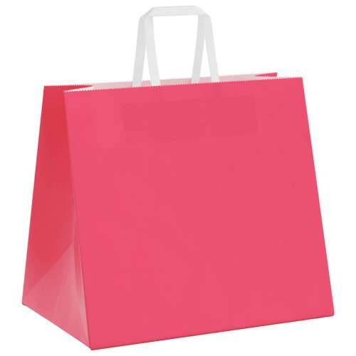 Papirnate vrećice 250 kom s ručkama ružičaste 32x22x28 cm - Ružičasta 32 x 22 x 28 cm 250 Cijena