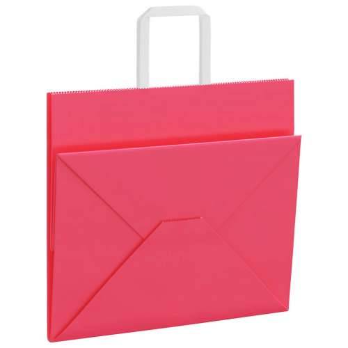Papirnate vrećice 250 kom s ručkama ružičaste 32x22x28 cm - Ružičasta 32 x 22 x 28 cm 250 Cijena