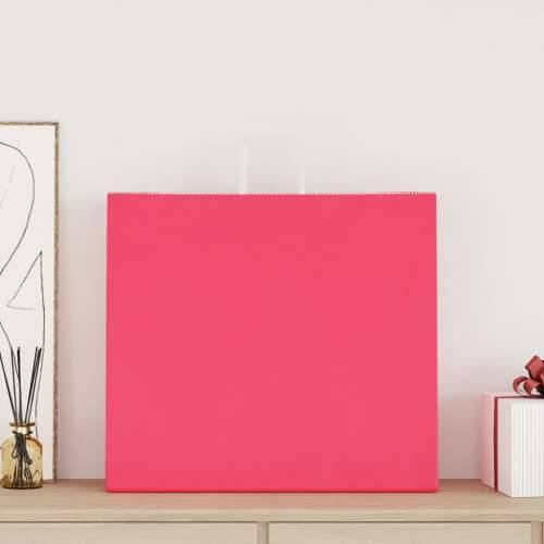 Papirnate vrećice 250 kom s ručkama ružičaste 54x15x49 cm - Ružičasta 54 x 15 x 49 cm 250 Cijena