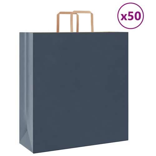 Papirnate vrećice 50 kom s ručkama plave 45x17x48 cm - Plava 45 x 17 x 48 cm 50 Cijena