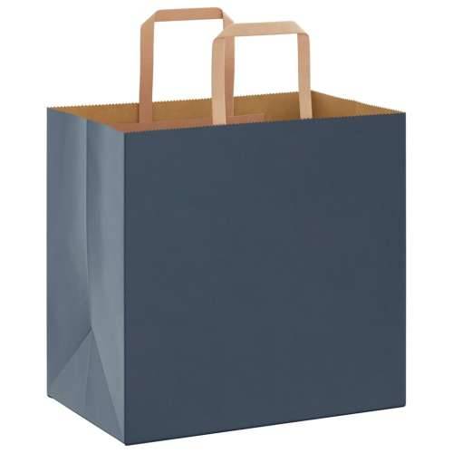 Papirnate vrećice 250 kom s ručkama plave 26x17x25 cm - Plava 26 x 17 x 25 cm 250 Cijena